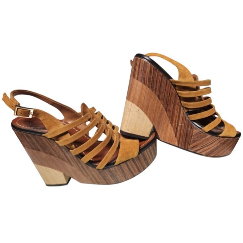 Vince Camuto Onia Platform Sandals Strappy Leather Size 7.5
